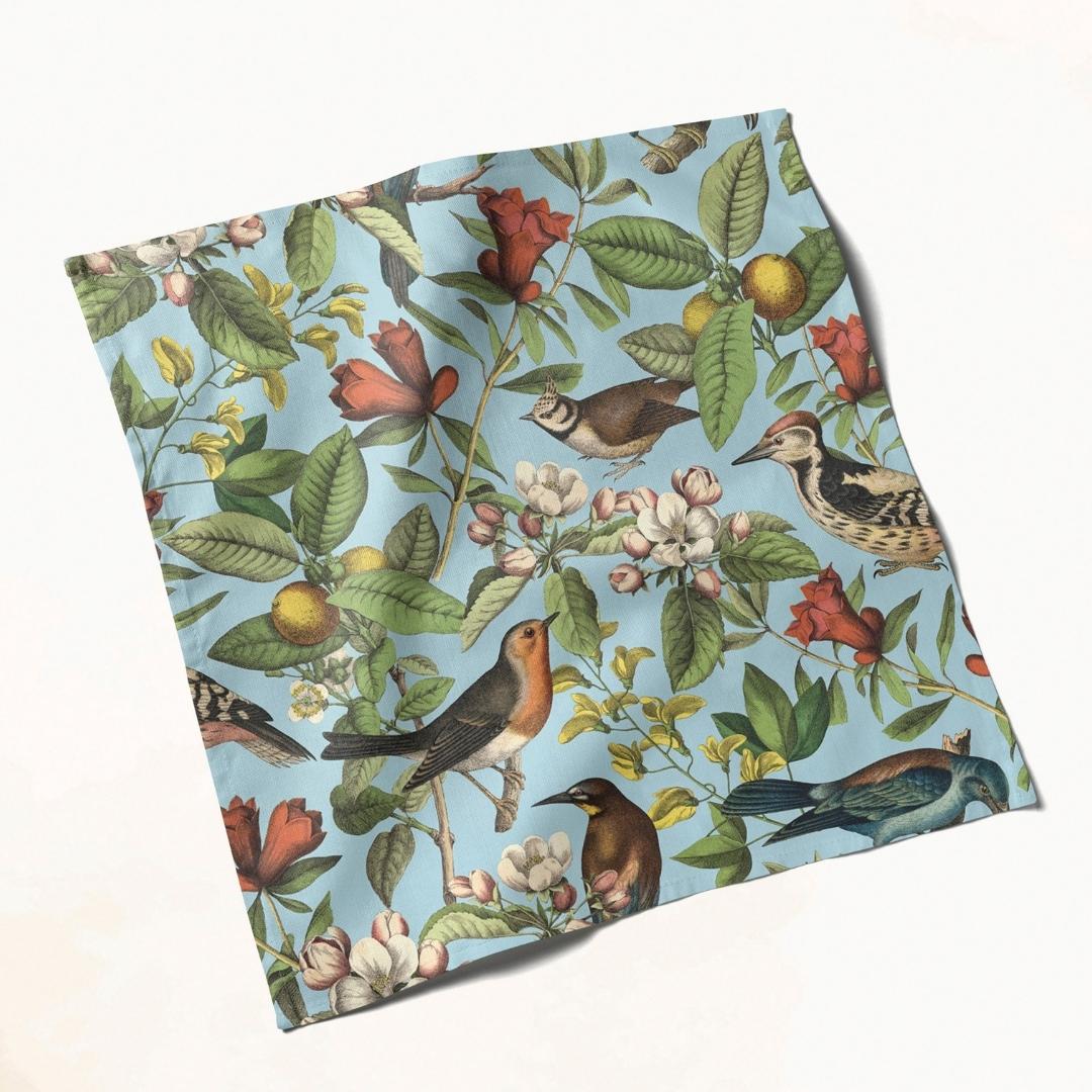 Pastel Sky Woodland Birds: Napkins 18" X 18" - Pack Of 20