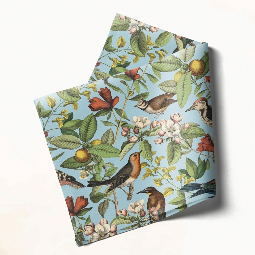 Pastel Sky Woodland Birds: Napkins 18" X 18" - Pack Of 20