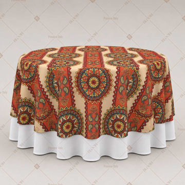 Terracotta Mandala Medallion Table Overlay Pack of 6