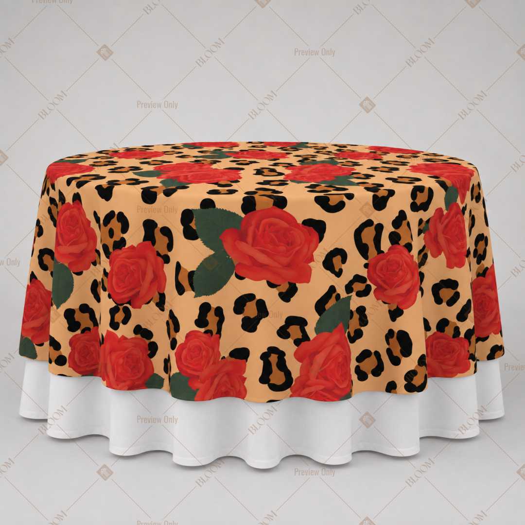 Vintage Poppy Floral Table Overlay Pack of 6
