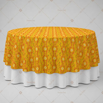 Mustard Gold Floral Table Overlay Pack of 6