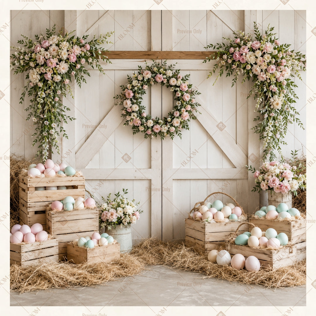 Rustic Farmhouse Baby Shower Square Backdrop