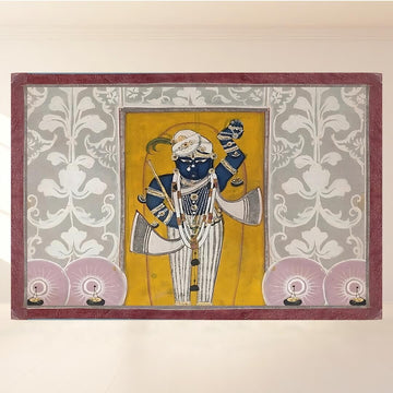 Krishna Pichwai Painting: Backdrop - Landscape