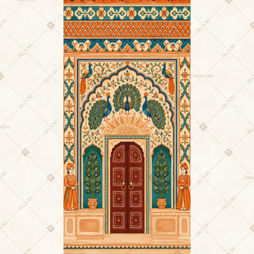 Ornate Palace Door Vertical Backdrop