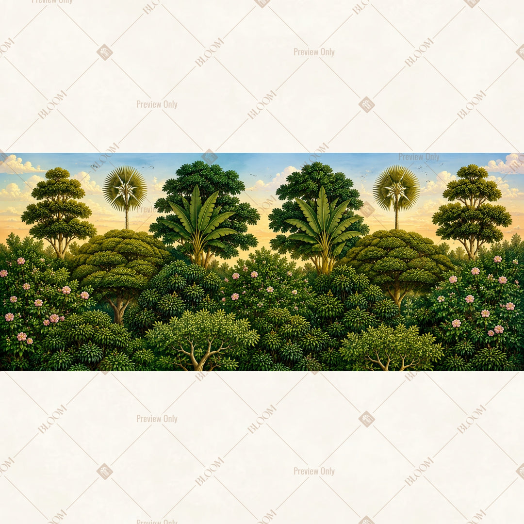 Tree Garden Landscape Wide Backdrop