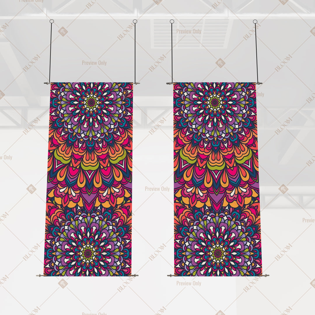Colorful Mandala Hanging Scroll
