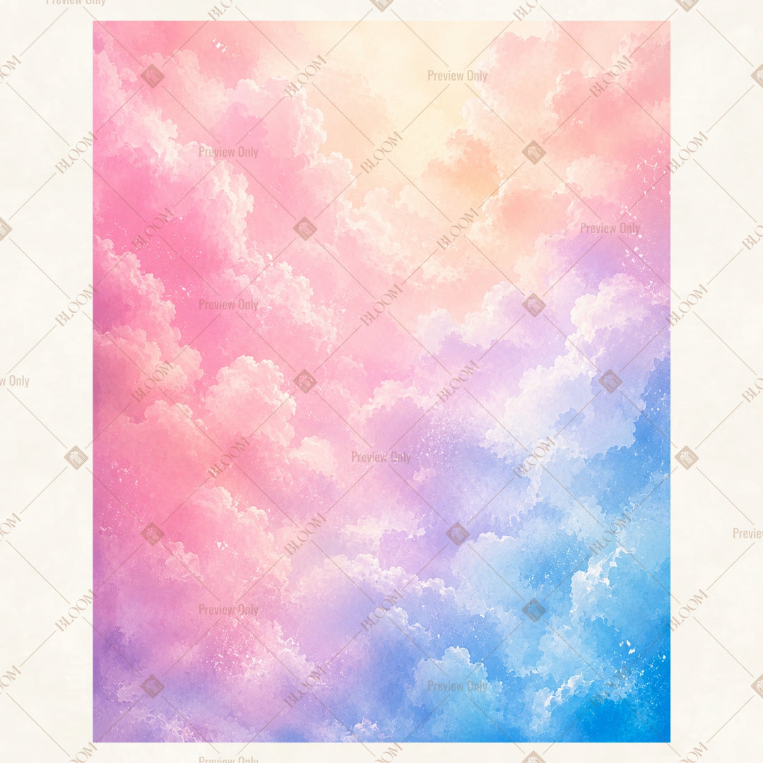 Pastel Pink Watercolor Portrait Rectangle Backdrop