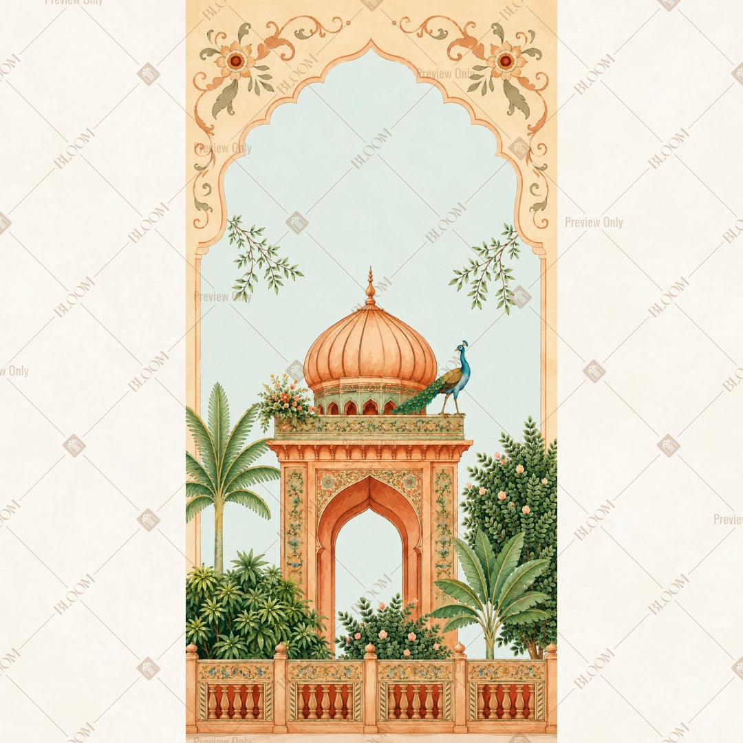 Royal Palace Arch Ceremony Vertical Backdrop