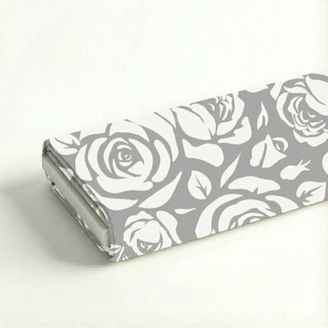 Frosted Blossom Outline Fabric Roll