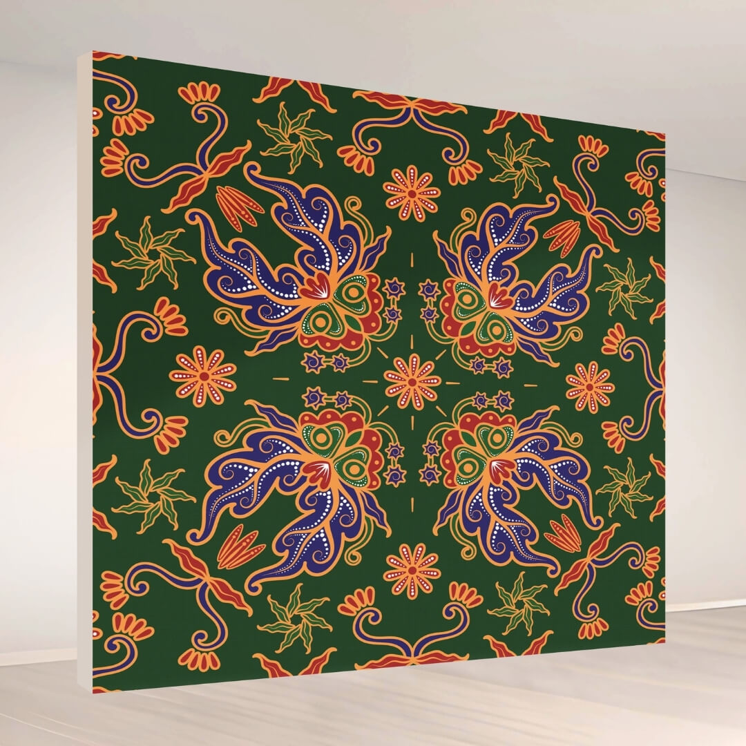 Green Mandala Bliss: Backdrop - square
