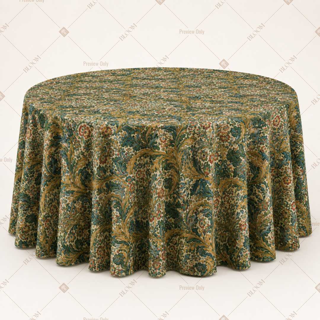 Olive Paisley Botanical Table Cover Pack Of 6