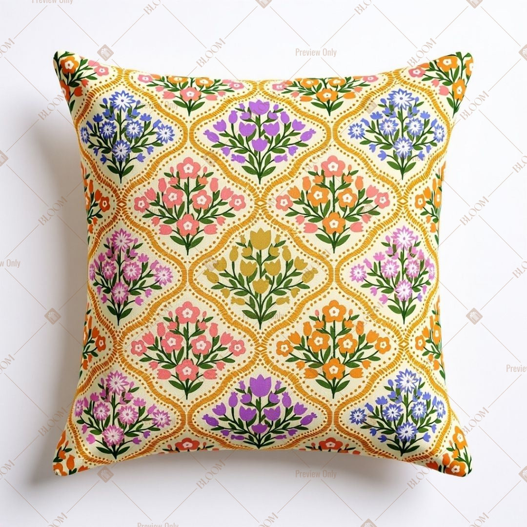 Royal Mughal Geometric Cushion Cover Pack of 12