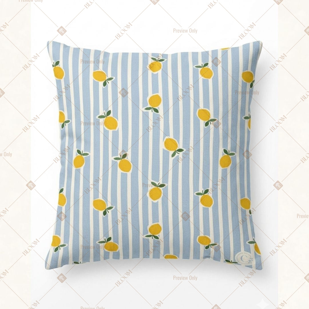 Yellow Minimal Floral Cushion Cover Pack of 12