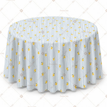 Yellow Dot Stripe Table Cover Pack Of 6