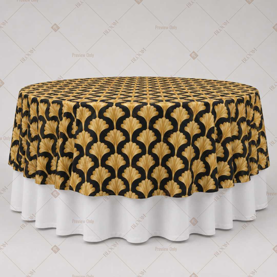 Black Gold Honeycomb Table Overlay Pack of 6