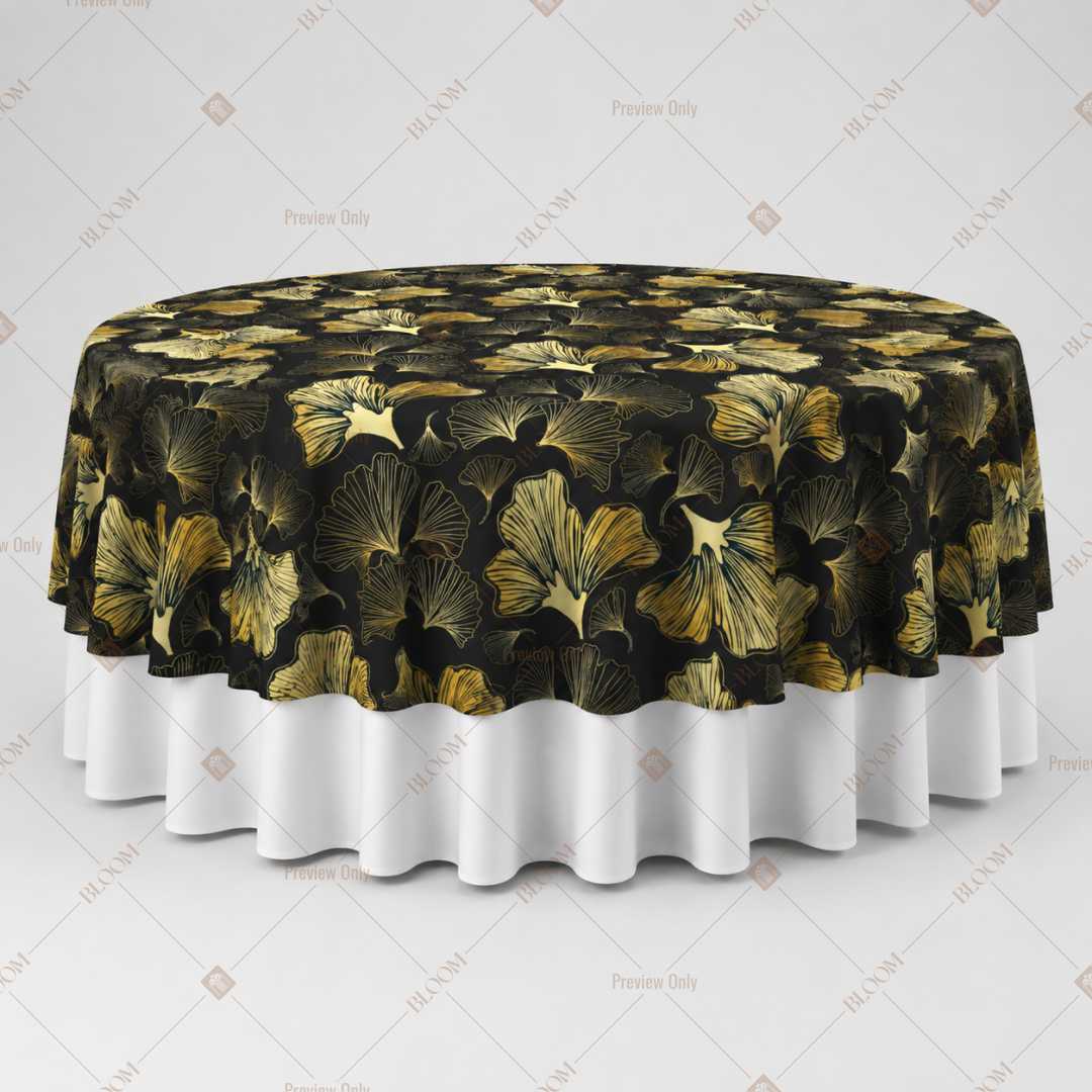 Black Gold Botanical Luxe Table Overlay Pack of 6