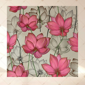 Pink Magnolia Floral Square Backdrop
