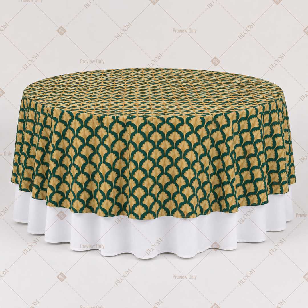 Sage Gold Trellis Table Overlay Pack of 6