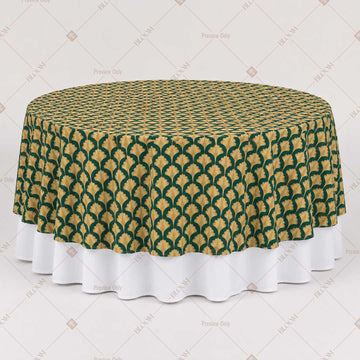 Sage Gold Trellis Table Overlay Pack of 6