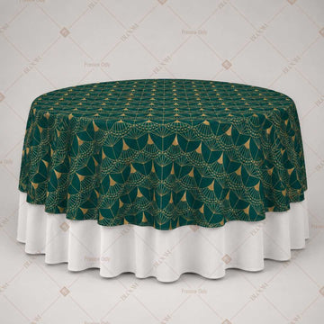 Emerald Gold Geometric Table Overlay Pack of 6