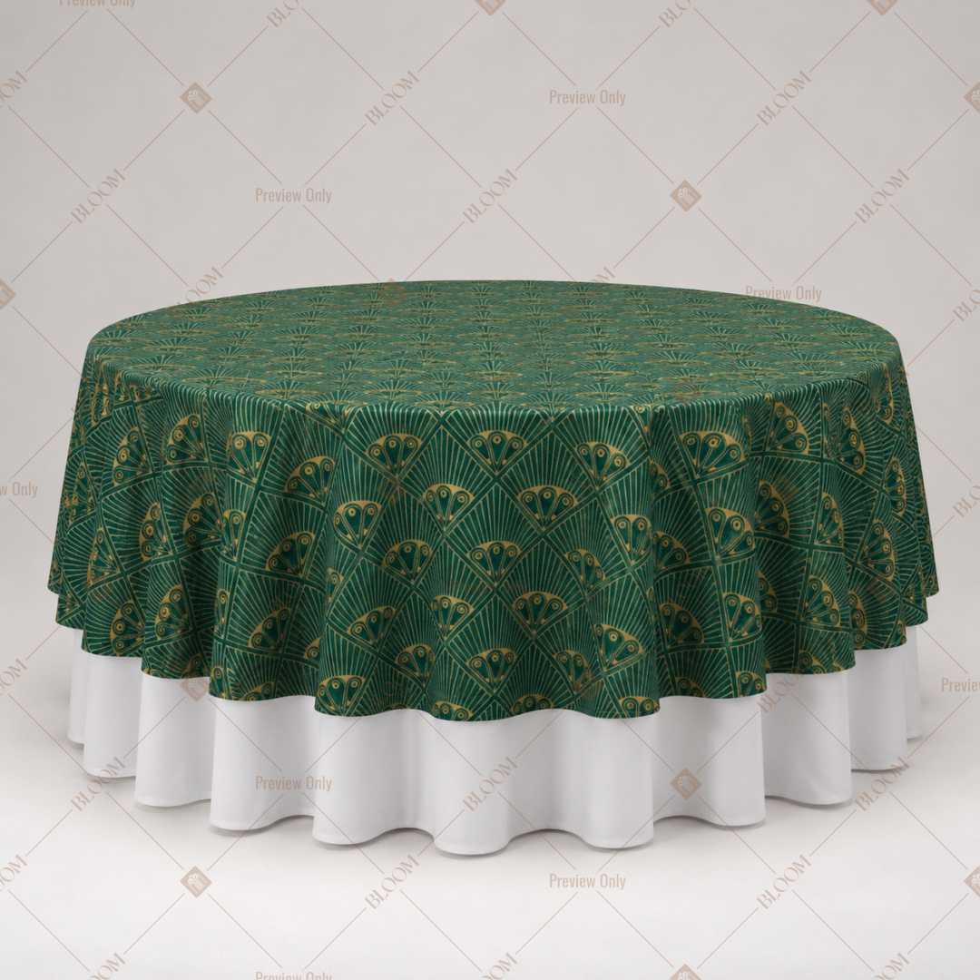 Emerald Geometric Luxe Table Overlay Pack of 6