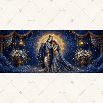 Krishna Divine Night Wide Backdrop