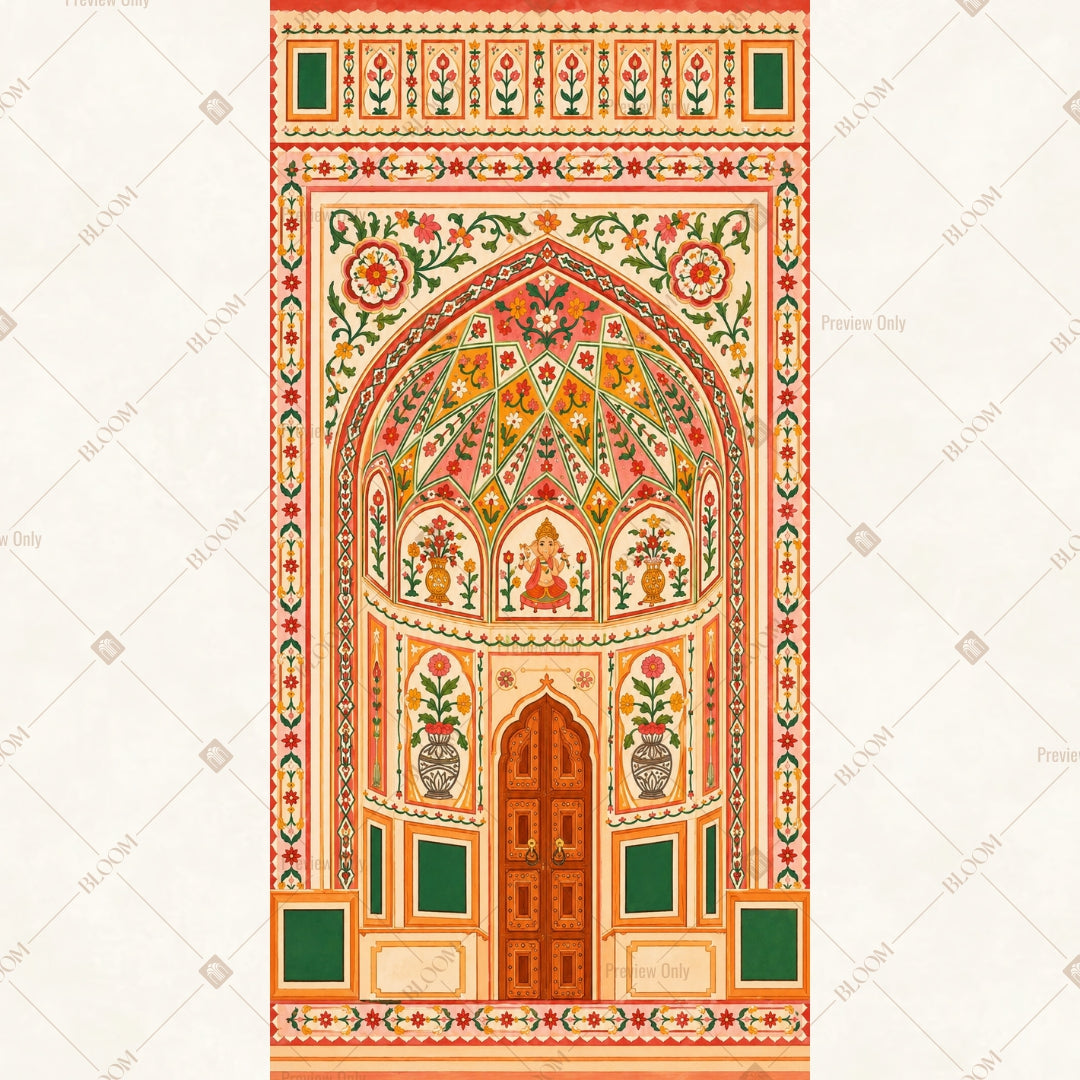 Royal Heritage Palace Entrance Vertical Backdrop