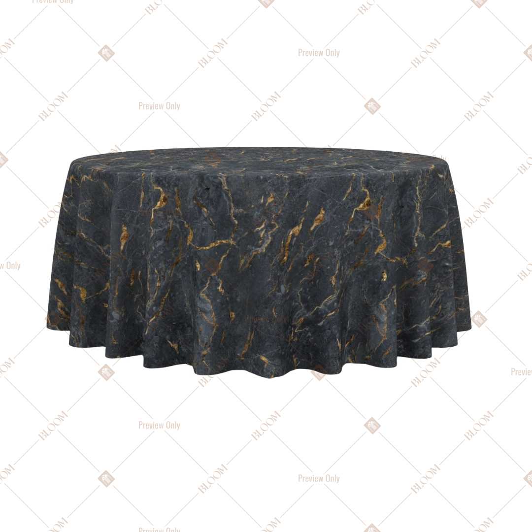 Black Gold Royal Luxe Table Cover Pack Of 6