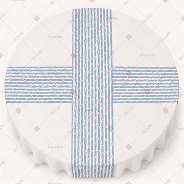 Blue Ticking Stripe Table Runner Pack Of 12
