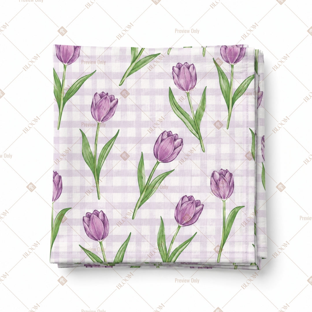 Purple Tulip Floral Pattern Design