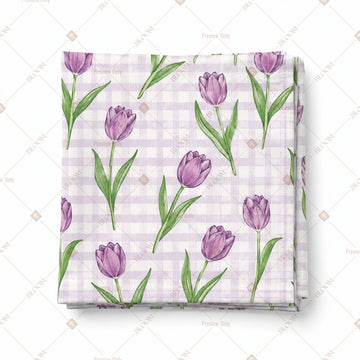 Purple Tulip Floral Pattern Design