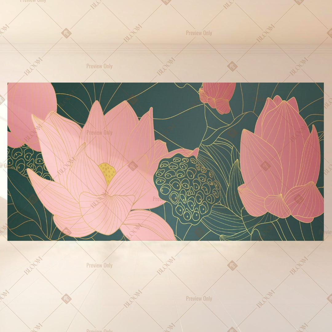 Blossom Lotus Pond Wide Backdrop