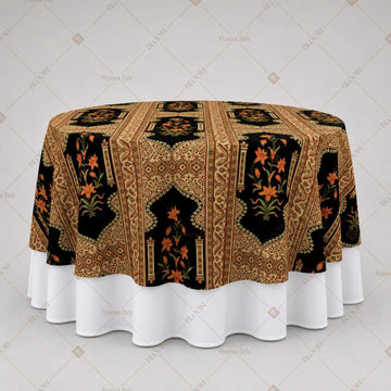 Black Gold Tribal Pattern Table Overlay Pack of 6