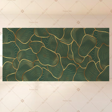 Green Gold Botanical Wide Backdrop