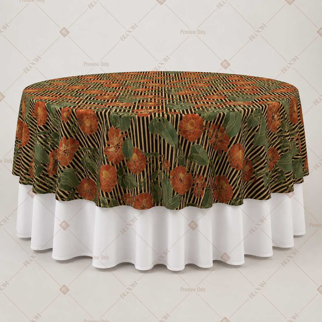 Terracotta Floral Medallion Table Overlay Pack of 6