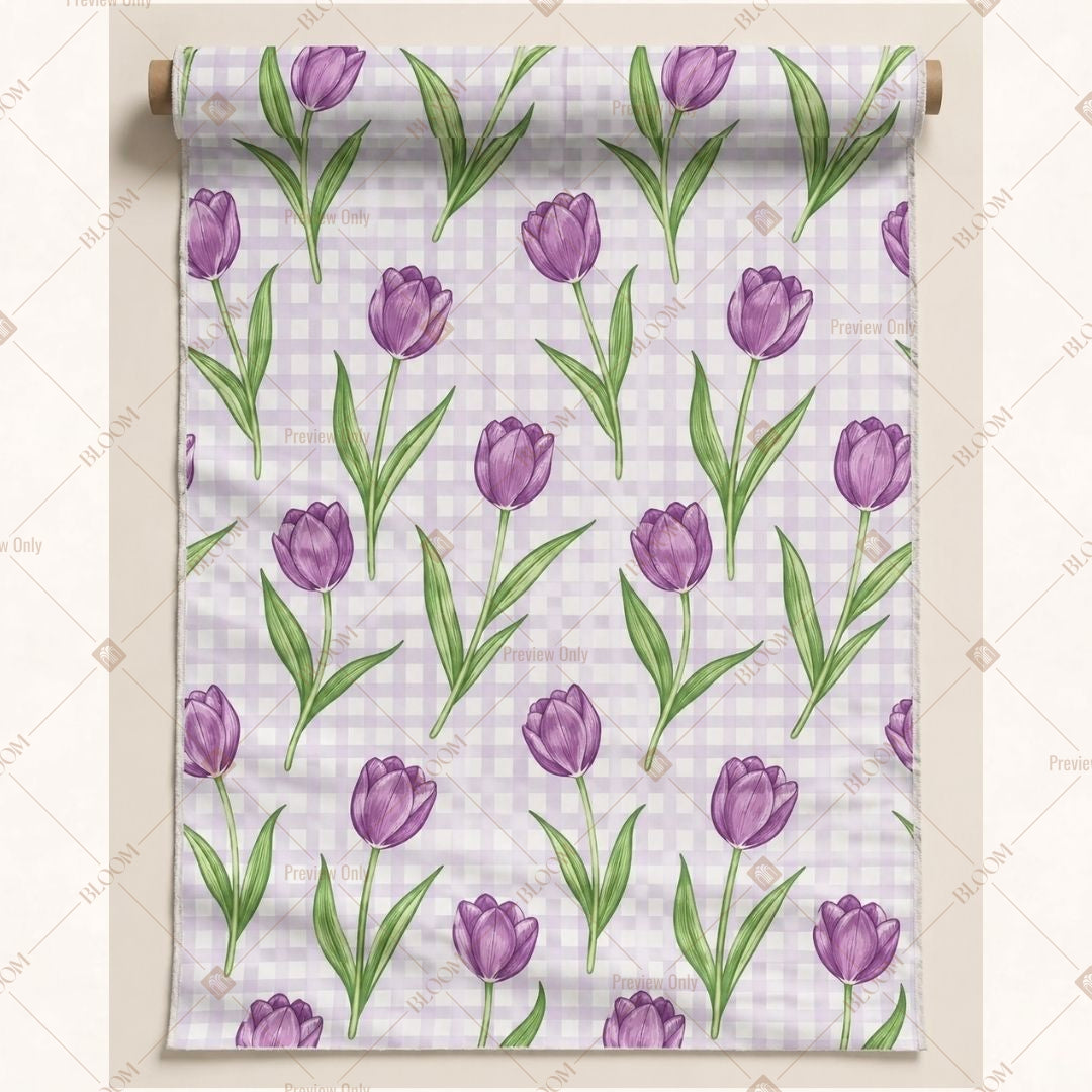 Purple Tulip Fabric Pack of 25