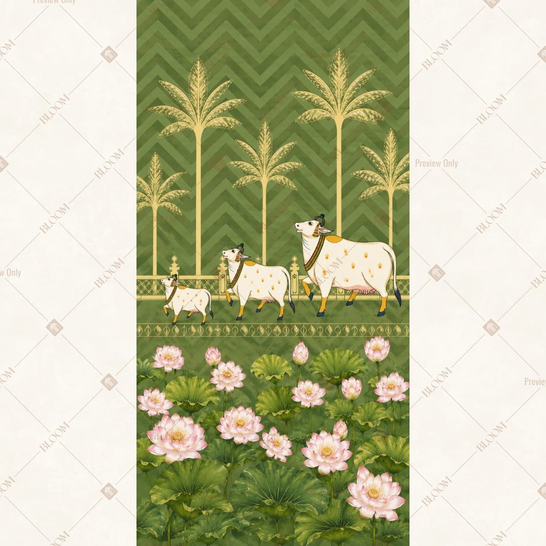 White Deer Meadow Vertical Backdrop