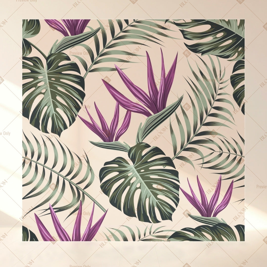 Tropical Palm Leaf Square Backdrop