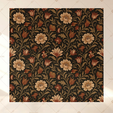 Dark Vintage Floral Square Backdrop