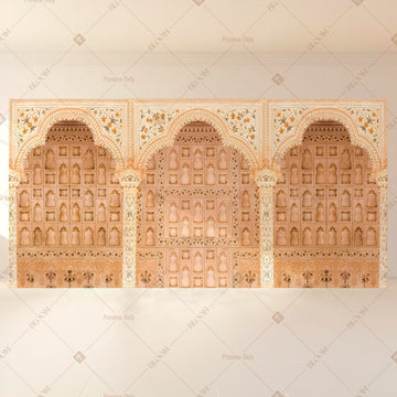 Beige Heritage Arch Wide Backdrop