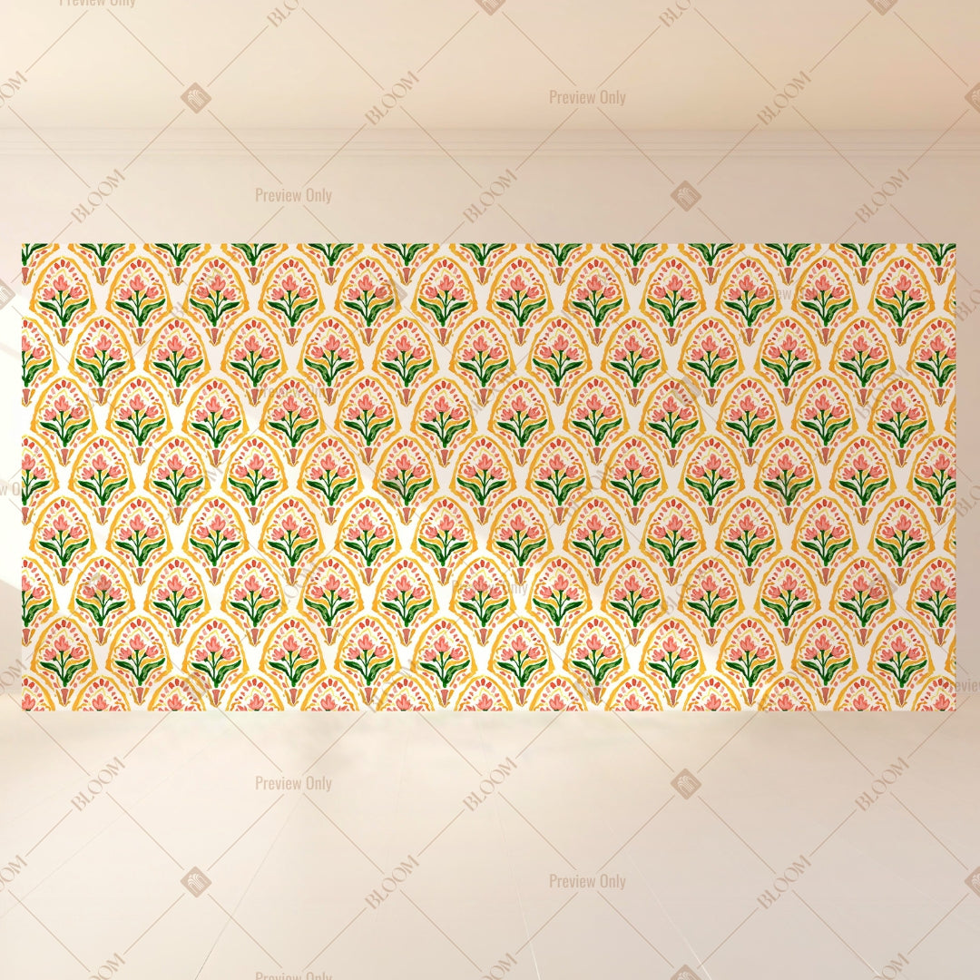 Pastel Paisley Pattern Wide Backdrop