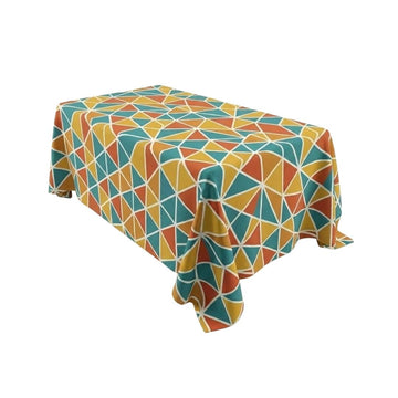 Retro Mosaic Geo Rectangle Table Cover - Pack Of 6