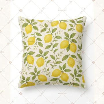 Yellow Lemon Print Cushion Cover Pack of 12