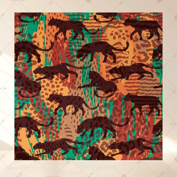 Tiger Jungle Art Square Backdrop
