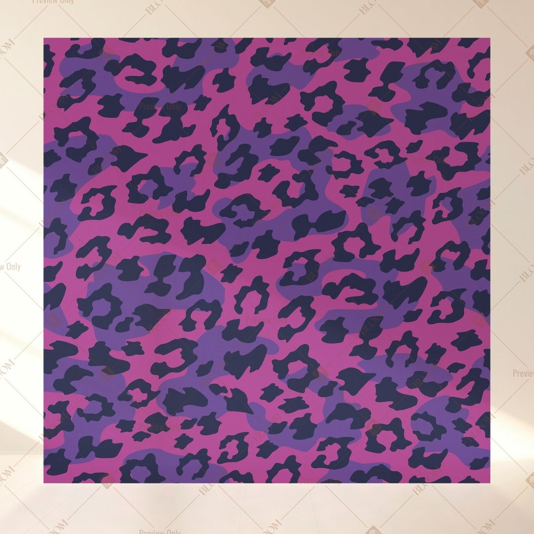 Purple Leopard Print Square Backdrop