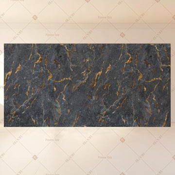 Black Gold Marble Texture Wide Backdrop