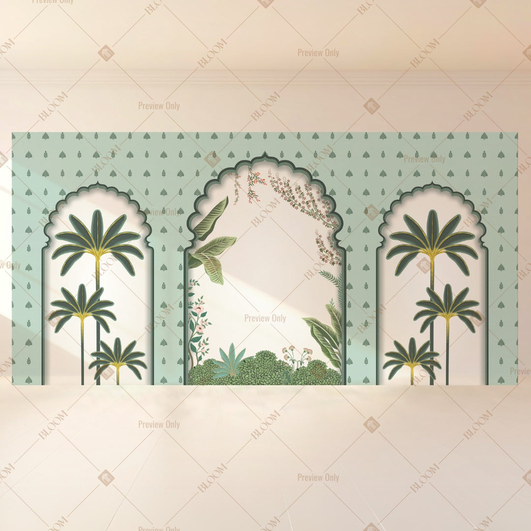 Mughal Palm Arch Wide Backdrop