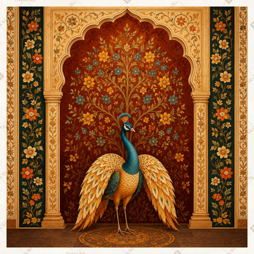 Royal Peacock Arch Square Backdrop