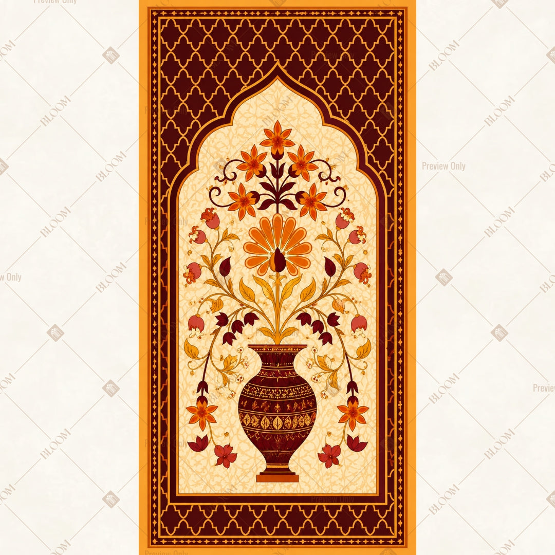 Traditional Floral Vase Vertical Backdrop