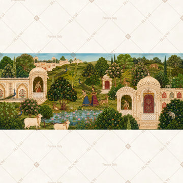 White Palace Garden Panorama Wide Backdrop